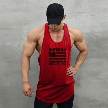 Мужской спортивный жилет для мышц и фитнеса, майка для фитнеса