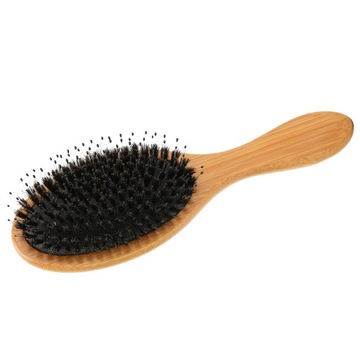 Портативная щетка для волос с деревянной ручкой