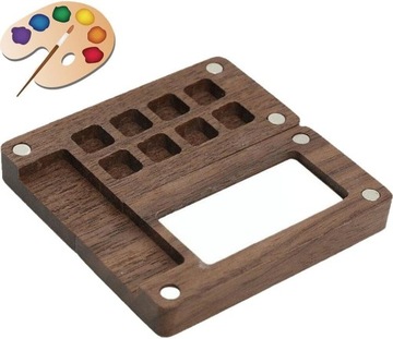 8 kratek szkicownik drewniana mini paleta