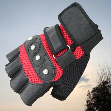 Men's Army Military Tactical Half Finger Leather Fitness Gloves Bike Sport