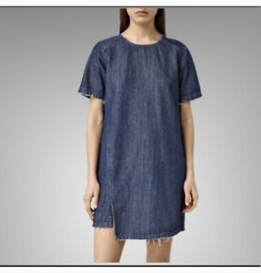 ALLSAINTS $150 Mira Denim Dress in Indigo Blue 38