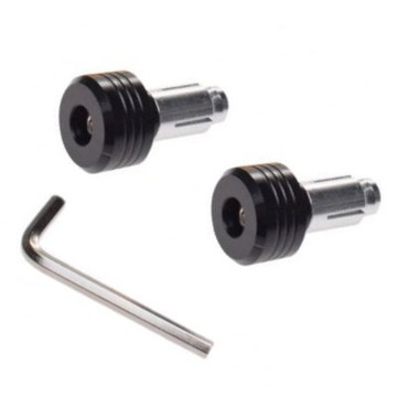 KOŃCÓWKI KIEROWNICY CIĘŻARKI czarne MOTOCYKLOWE