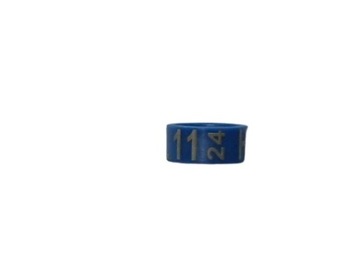 Obrączki dla DROBIU 11mm NIEBIESKIE 5 sztuk