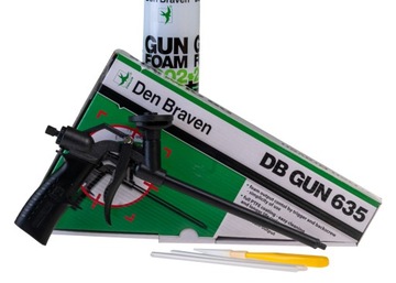Pistolet do pianki DenBraven teflon + 3 pianki niskoprężne GRATIS