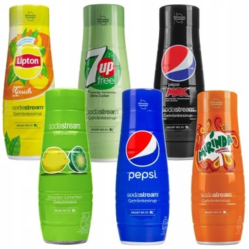 6x 7UP PEPSI MIRINDA LIPTON KONCENTRATY SODASTREAM