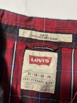 Levi's LEVI STRAUSS LEVIS ORYGINALNA bawełniana KOSZULA w kratkę rozmiar L