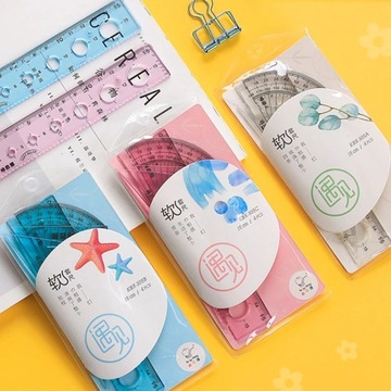 Школьные правила фиолетового цвета, прозрачные, 15 см/2