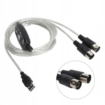 MIDI-кабель Конвертер адаптера MIDI-кабеля в USB