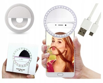 LAMPA LAMPKA LED NA TELEFON DO SELFIE - FLASH RING