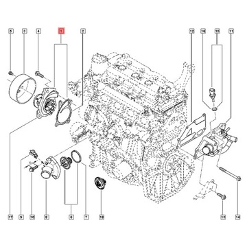 DACIA DOKKER 1.2 TCE ČERPADLO VODY ORIGINÁLNÍ