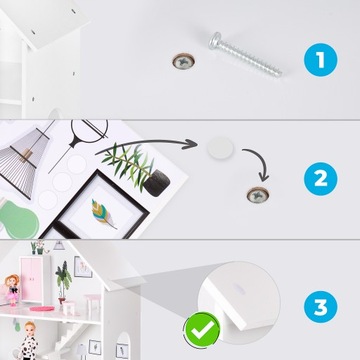 БОЛЬШОЙ ДЕРЕВЯННЫЙ КУКОЛЬНЫЙ ДОМ 118см АКСЕССУАРЫ БЕЛЫЙ ПРЕМИУМ СВЕТОДИОДНЫЙ СВЕТ