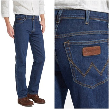 Męskie spodnie jeansowe proste Wrangler TEXAS W46 L36