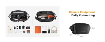 K&F Waist Bag, сумка через плечо для фототехники для городского фотооборудования