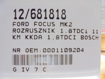 FORD FOCUS MK2 STARTÉR 1,8TDCI