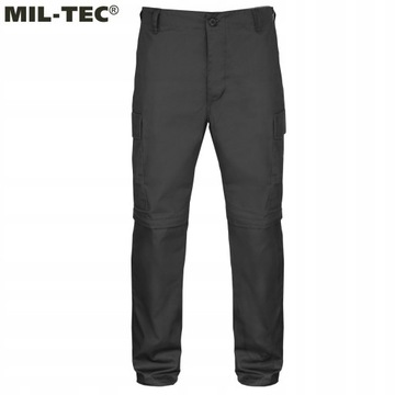 Spodnie trekkingowe bojówki odpinane nogawki Mil-Tec BDU Zip-Off Czarne S