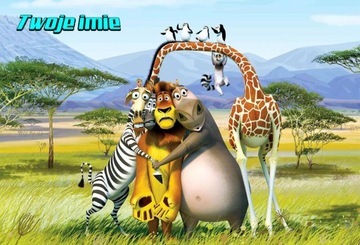 Puzzle Madagaskar 96el + imię Gratis RÓŻNE WZORY!
