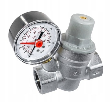 РЕДУКТОР ДАВЛЕНИЯ ВОДЫ С МАНОМЕТРОМ 3/4'' РЕГУЛЯТОР DN20 1,5-6,5 БАР DAMIX