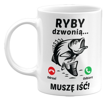 KUBEK RYBY DZWONIĄ... PREZENT DLA WĘDKARZA, 330ML