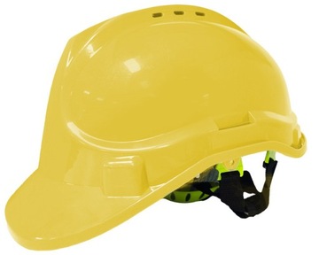 KASK OCHRONNY ABS HEŁM BHP BUDOWLANY ROBOCZY ŻÓŁTY 53-62 CM