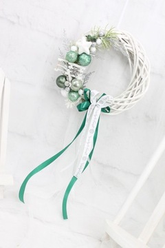 Рождественский венок на дверь, украшение, ЗЕЛЕНОЕ украшение