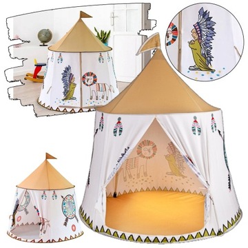 NAMIOT DOMEK DLA DZIECI INDIAŃSKI TIPI WIGWAM ZAMEK PAŁAC DO POKOJU OGRODU
