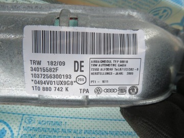 AIRBAG ZÁVĚS PRAVÁ 1T0880742K VW TOURAN FACELIFT (X)