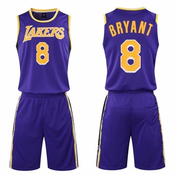 Lakers No. 8 Kobe Bryant koszulka do koszykówki haftowany komplet
