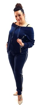 Bluza Glamour WELUR Lampas Róż Pudr Plus Size r 62