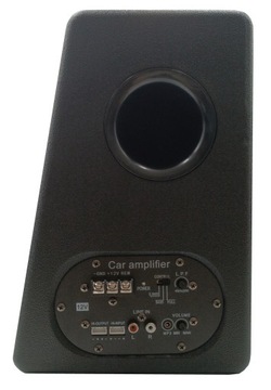 КОРОБКА АКТИВНОГО САБВУФЕРА НИЗКОЛАМПОВАЯ ТРУБА ДИНАМИК УСИЛИТЕЛЬ 25 СМ + КАБЕЛИ