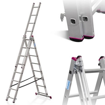 DRABINA ALUMINIOWA Krause Corda 3x8 [5,4m] 150kg!