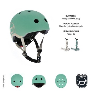 Шлем SCOOT AND RIDE XXS-S 1–5 лет Forest