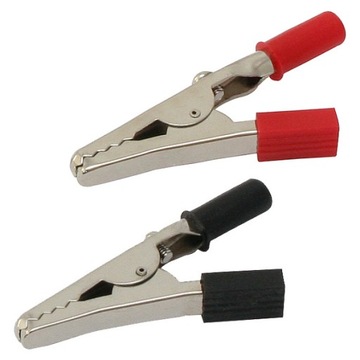 KROKODYLEK dług. 53 mm na wtyk bananowy 4 mm - 2 sztuki