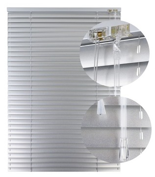 ŻALUZJE ALUMINIOWE 25 mm Z POKRĘTŁEM 70x210