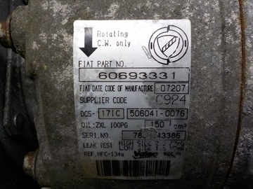 ALFA ROMEO 159 1.9 JTD KOMPRESOR KLIMATIZACE 60693331