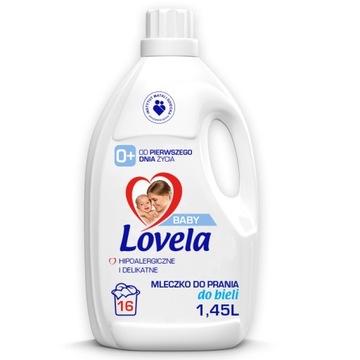 Lovela Baby Hipoalergiczne Mleczko do Prania Bieli Białego dla Dzieci 1,45L
