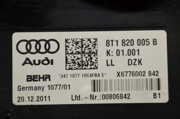AUDI A4 A5 8K RADIÁTOR 8T1820005B BEHR