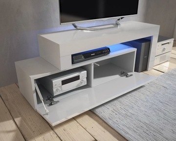 Комод, тумба под ТВ/ТВ, 108-200, LED орех