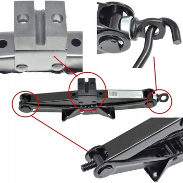 PODNOŚNIK SAMOCHODOWY LEWAREK TRAPEZOWY 2t + guma + pokrętło + worek