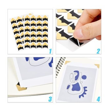 240X НАКЛЕЙКИ УГЛОВЫЕ РУЧКИ ДЛЯ ЗАЩИТНЫХ УГОЛКОВ ДЛЯ ФОТО СРАПБУКИНГА DIY