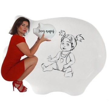 SKARBONKA PERSONALIZOWANA Z NAPISEM I GRAFIKĄ XXL