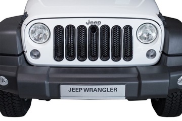 JEEP WRANGLER JK 2007-2018 VLOŽKY MASKA ČERNÉ ABS Z OTVOREM POD ZÁMEK