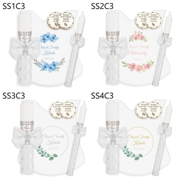 КРЕЩЕННАЯ СВЕЧА КРЕЩЕННАЯ ОДЕЖДА 2 x МАГНИТА Сувенир на Крещение