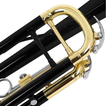 Flat Trumpet Set B Медная студенческая труба, вестерн, черный с золотом