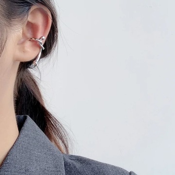 MLKENLY, 1 шт., уникальный дизайн, настоящий зажим для ушей с узлом, INS Wi