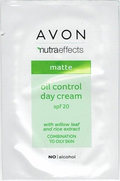 AVON NUTRA PRÓBKA MATUJĄCY KREM NA DZIEŃ SPF 20