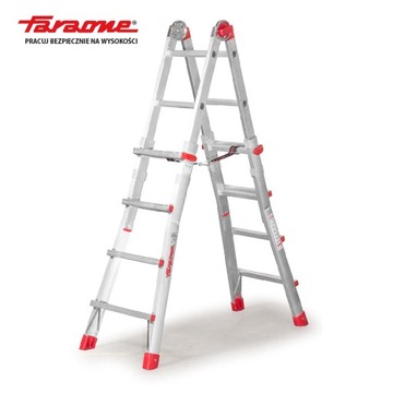 Drabina Faraone 4,93 m aluminium 2 x 16 do 150 kg