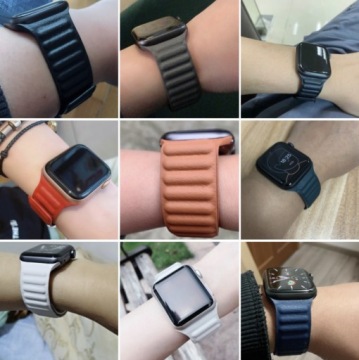 ГОРФИРОВАННЫЙ КОЖАНЫЙ РЕМЕШОК HERMS ДЛЯ APPLE WATCH 38 40 41MM