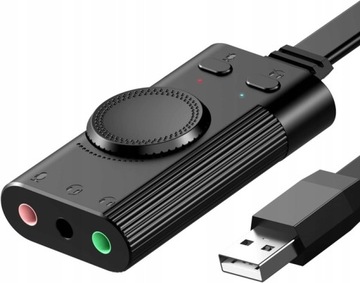 TechRise ZEWNĘTRZNA KARTA DŹWIĘKOWA USB ROZDZIELACZ STEREO