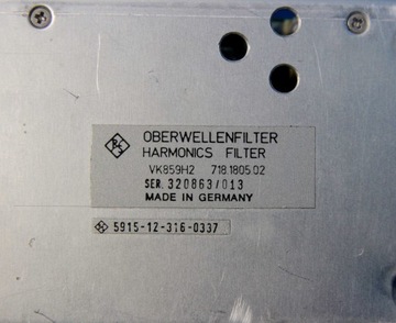 ВЧ-ДИАПАЗОННЫЕ ФИЛЬТРЫ 2 кВт 1,5–30 МГц ROHDE SCHWARZ