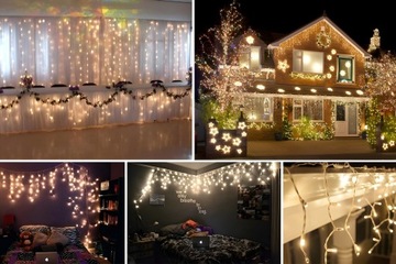 ДЛИННЫЕ НАРУЖНЫЕ ЛАМПЫ 19 M ICILS 500 СВЕТОДИОДНЫЕ РОЖДЕСТВЕНСКИЕ ОГНИ IP44 ПОСТОЯННЫЕ